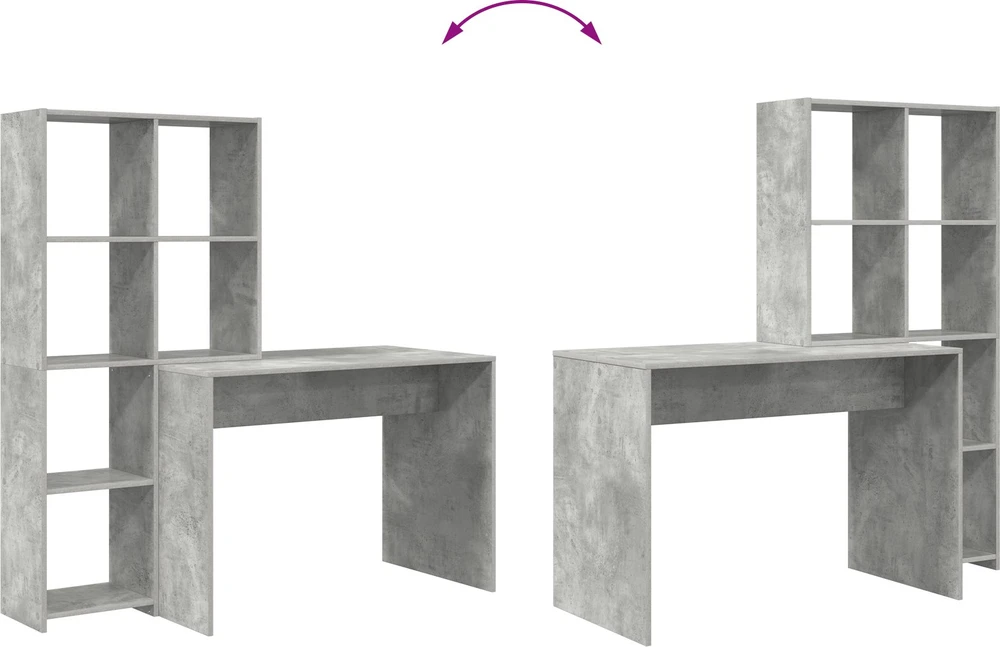 Stalas Betono pilka 138,5 x 55 x 143 cm Apdirbta mediena