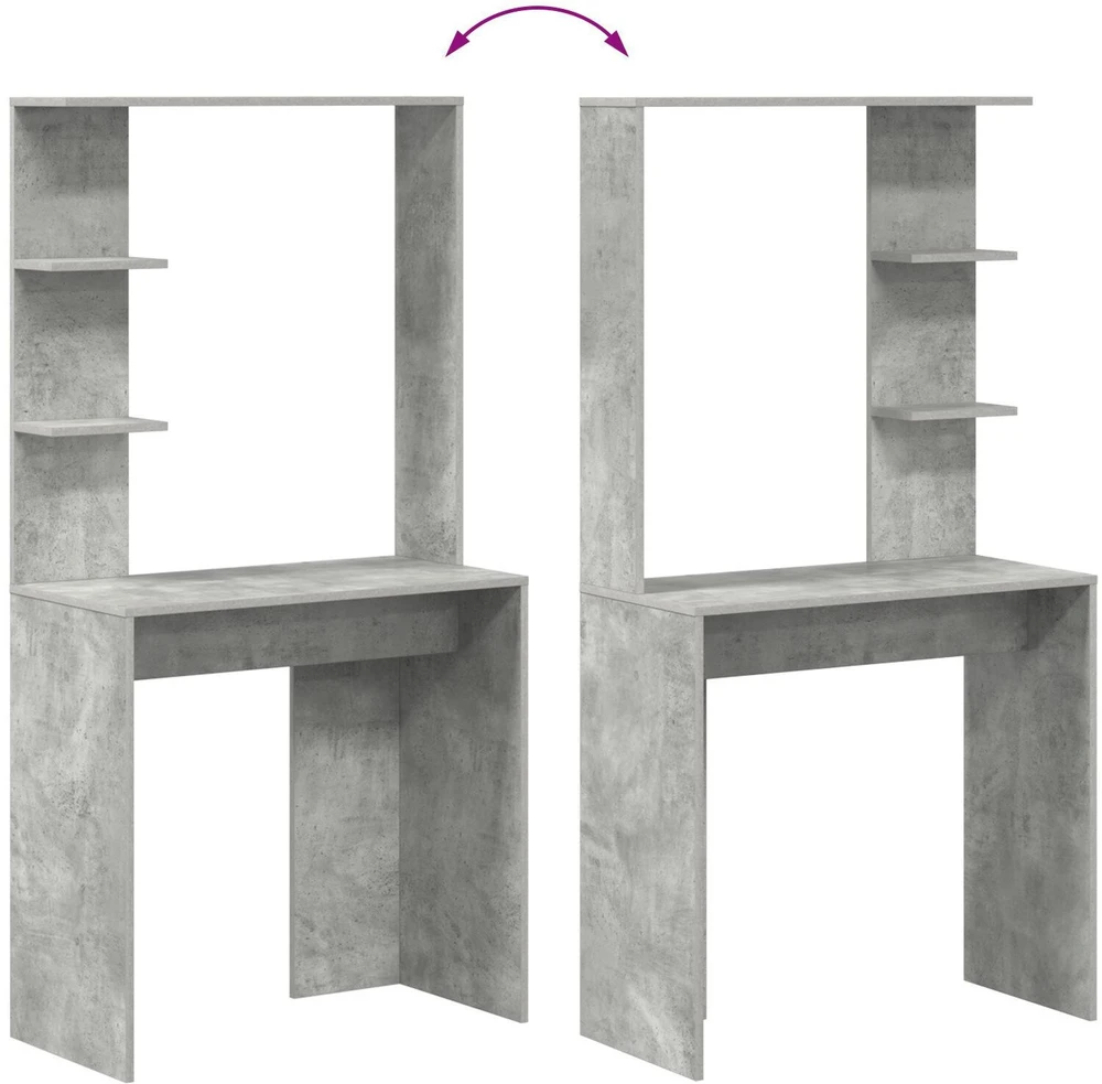 Stalas Betono pilka Apdirbta mediena 78,5 x 37 x 154,5 cm