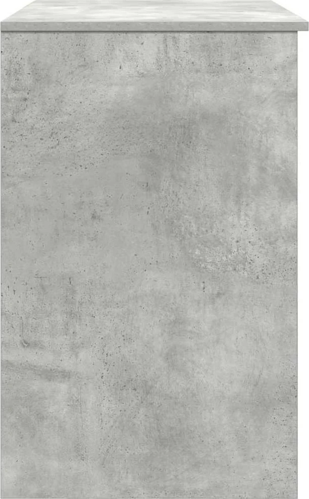 Rašomasis stalas, betono pilkos, 86x49x76 cm, apdirbta mediena