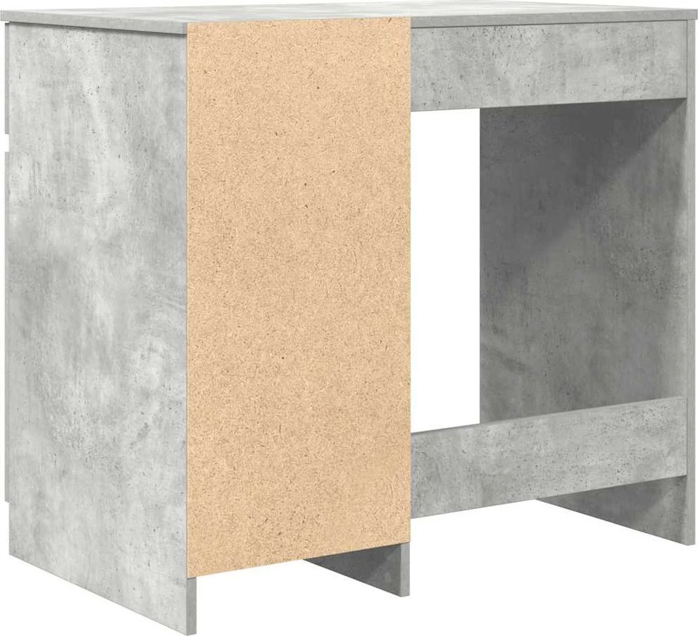 Rašomasis stalas, betono pilkos, 86x49x76 cm, apdirbta mediena
