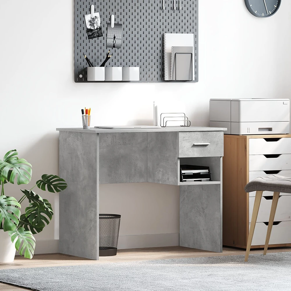 Stalas Betono pilka 90 x 49 x 75 cm Apdirbta mediena