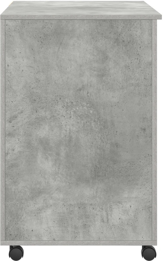 Stalas su ratais Betono pilka Apdirbta mediena 91 x 50 x 77 cm