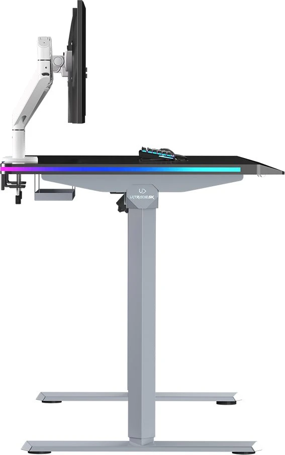 ULTRADESK QUEST žaidimų stalas, 140x70cm, 72-120cm, pilkai juodas