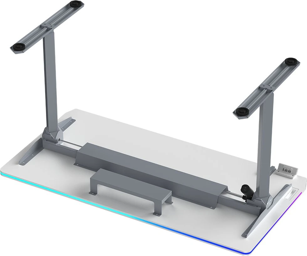ULTRADESK QUEST žaidimų stalas, 140x70cm, 72-120cm, pilkai baltas