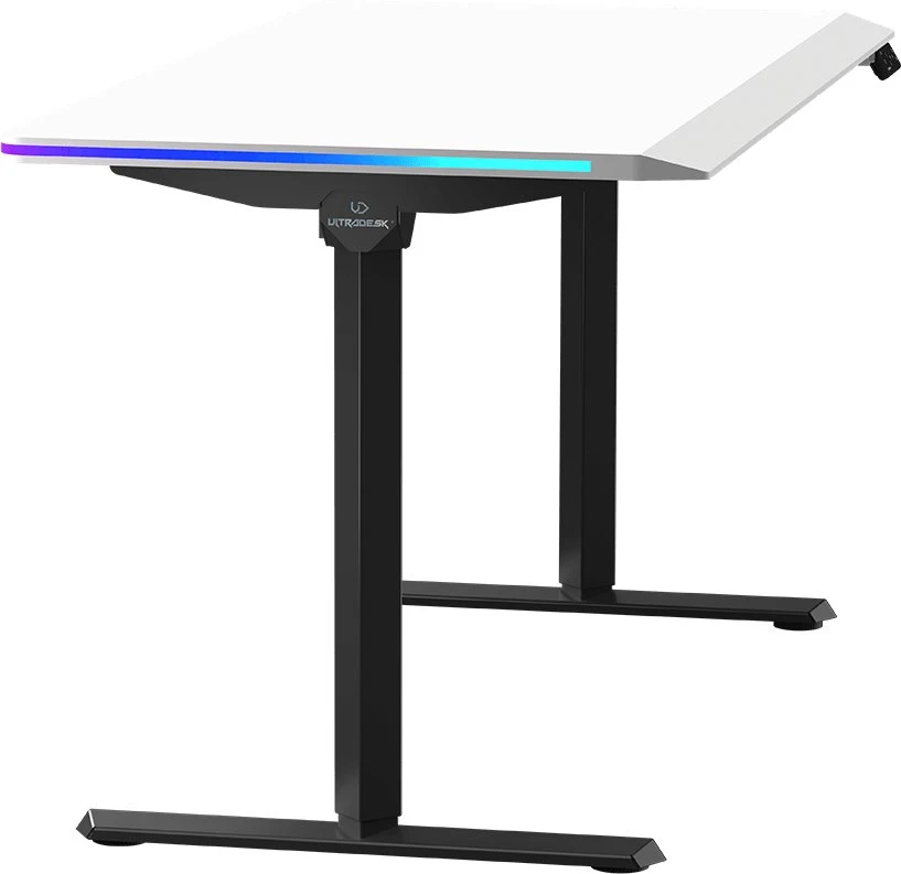 ULTRADESK QUEST žaidimų stalas, 140x70cm, 72-120cm, juoda-balta