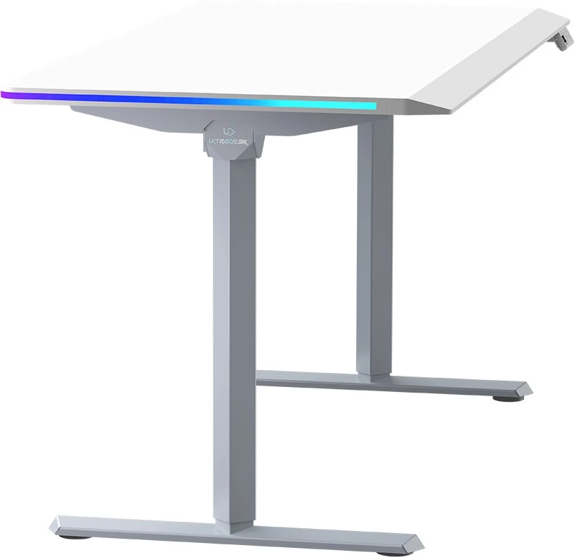 ULTRADESK QUEST žaidimų stalas, 140x70cm, 72-120cm, pilkai baltas