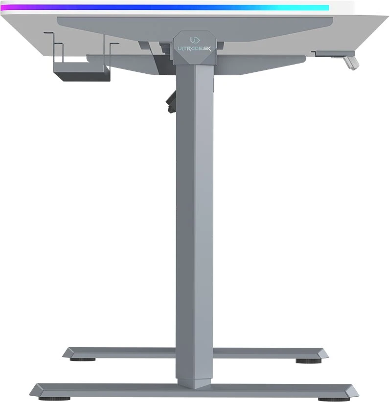 ULTRADESK QUEST žaidimų stalas, 140x70cm, 72-120cm, pilkai baltas