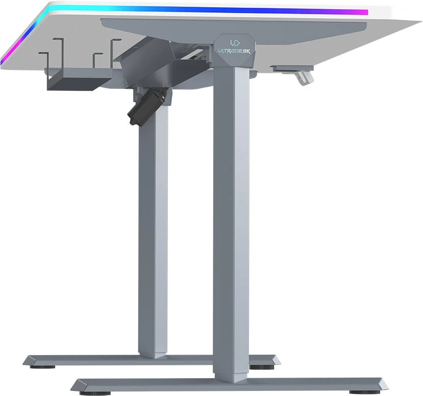 ULTRADESK QUEST žaidimų stalas, 140x70cm, 72-120cm, pilkai baltas