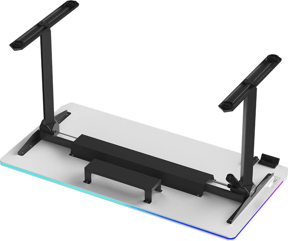 ULTRADESK QUEST žaidimų stalas, 140x70cm, 72-120cm, juoda-balta