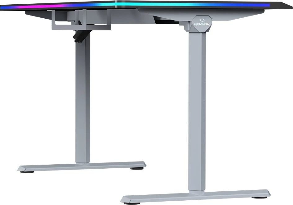 ULTRADESK QUEST žaidimų stalas, 140x70cm, 72-120cm, pilkai juodas