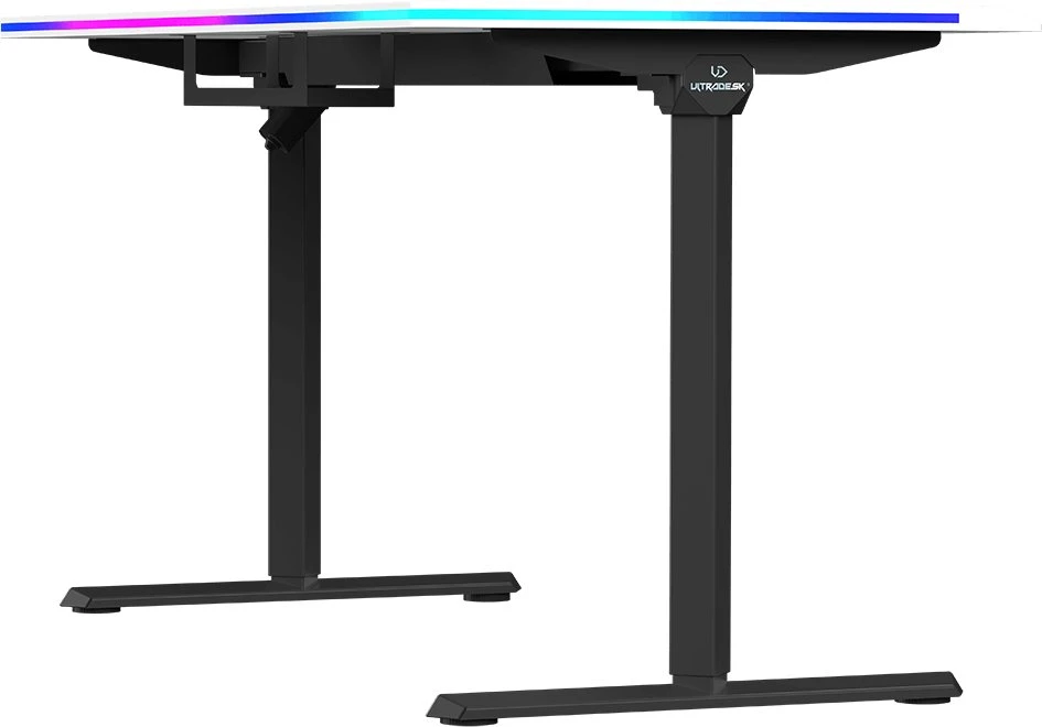 ULTRADESK QUEST žaidimų stalas, 140x70cm, 72-120cm, juoda-balta