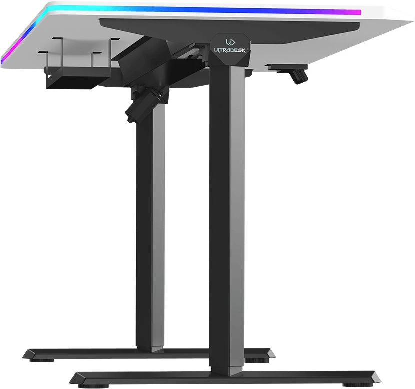 ULTRADESK QUEST žaidimų stalas, 140x70cm, 72-120cm, juoda-balta