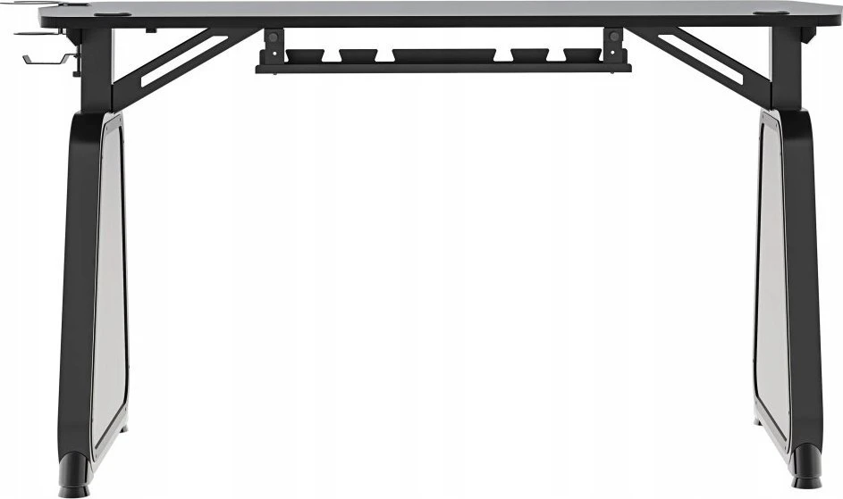Žaidimų stalas Ultradesk Booster Gaming Desk, Glass LED RGB, Juodas