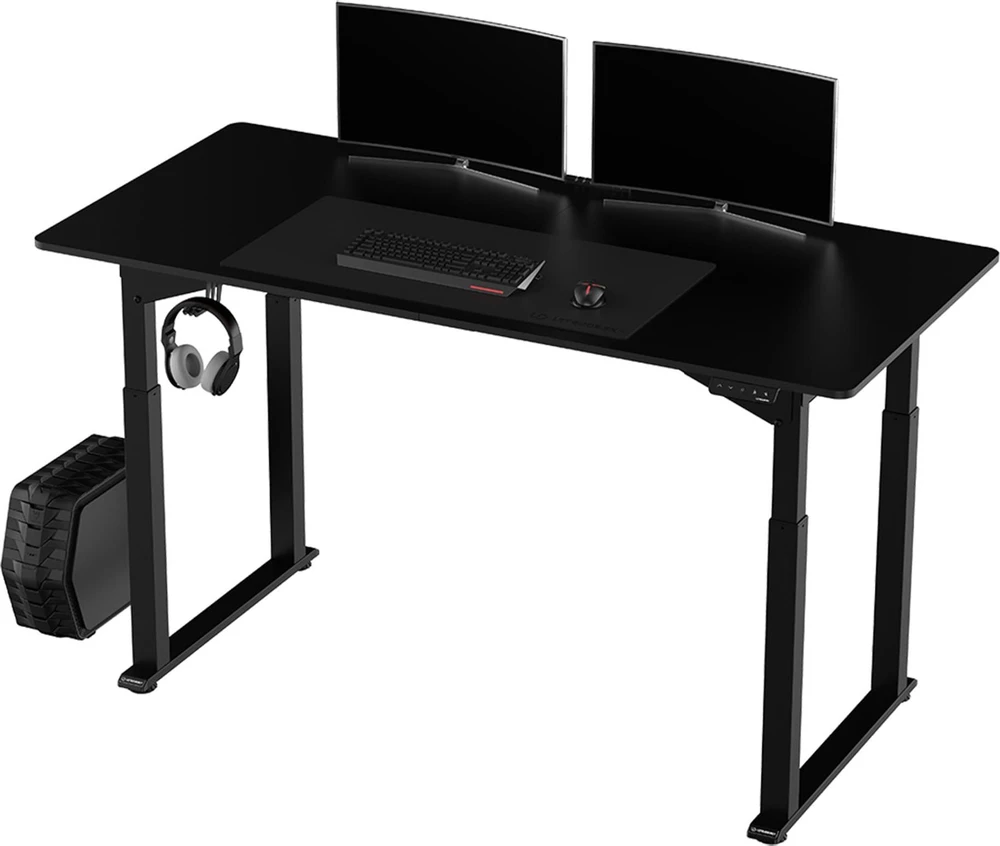 ULTRADESK UPLIFT Biurko 160X75 cm, 72-118 cm, juoda-juoda