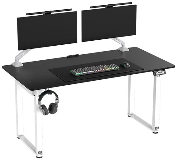 ULTRADESK UPLIFT Biurko 160X75 cm, 72-118 cm, baltai-juodas