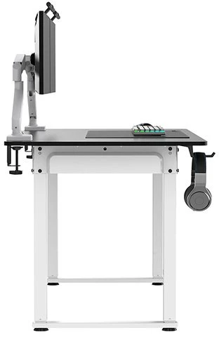 ULTRADESK UPLIFT Biurko 160X75 cm, 72-118 cm, baltai-juodas