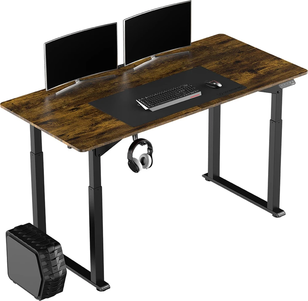 ULTRADESK UPLIFT Biurko 160x75 cm, 72-118 cm, juoda-ruda