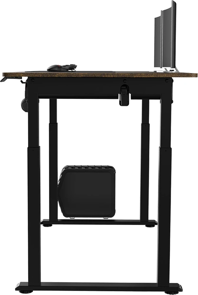 ULTRADESK UPLIFT Biurko 160x75 cm, 72-118 cm, juoda-ruda