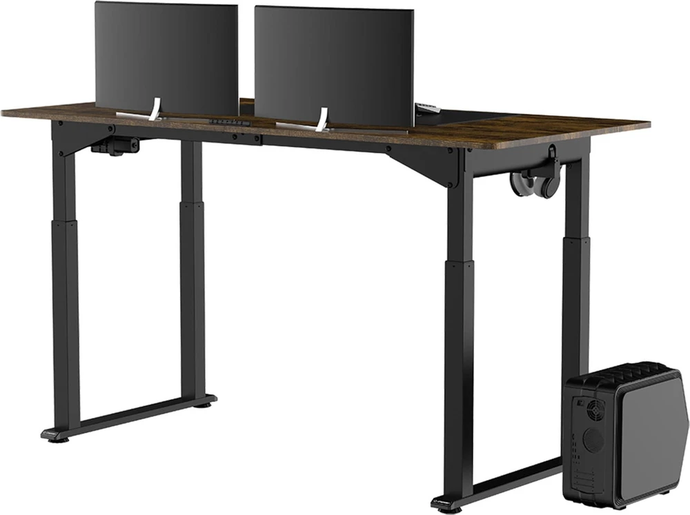 ULTRADESK UPLIFT Biurko 160x75 cm, 72-118 cm, juoda-ruda