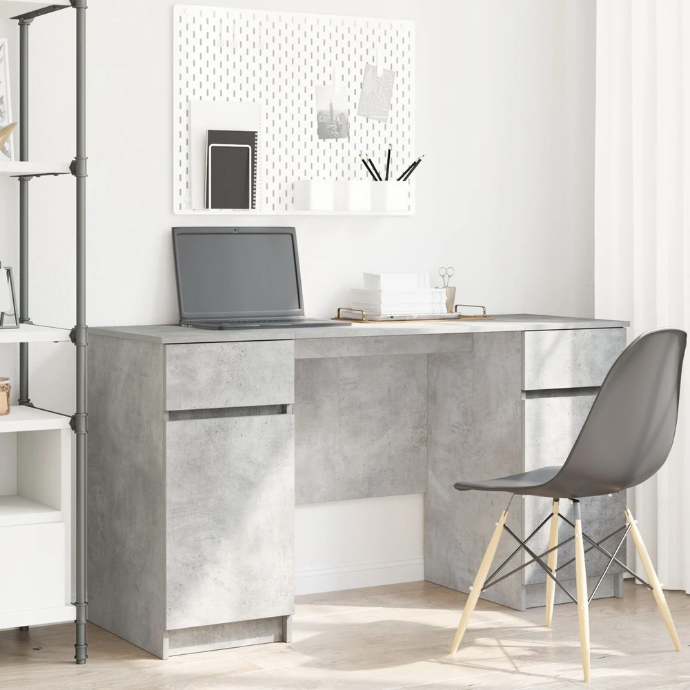 Stalas Betono pilka Apdirbta mediena 140 x 49 x 76 cm