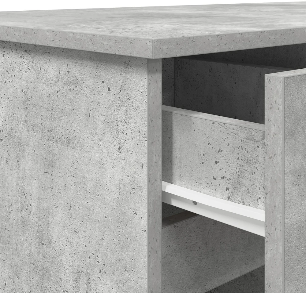 Stalas Betono pilka Apdirbta mediena 140 x 49 x 76 cm