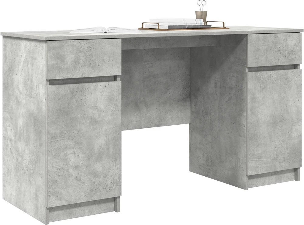 Stalas Betono pilka Apdirbta mediena 140 x 49 x 76 cm