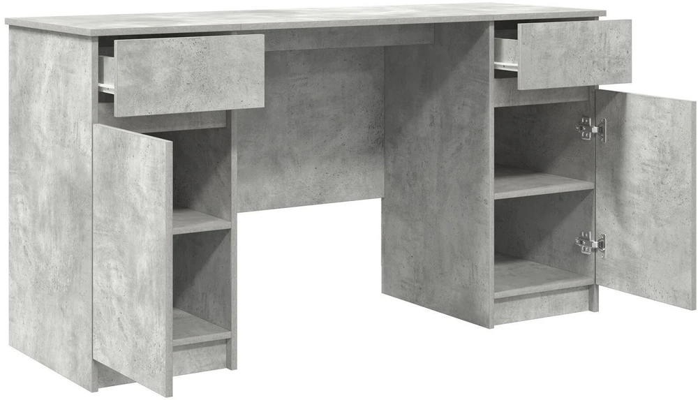 Stalas Betono pilka Apdirbta mediena 140 x 49 x 76 cm