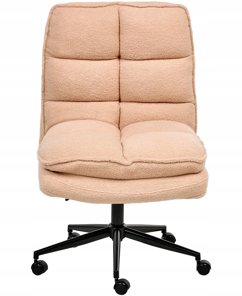 Beliani Biuro kėdė ADDISON Boucle persikinė