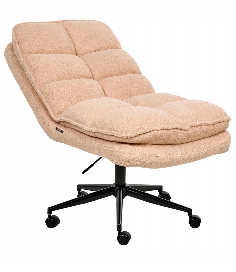 Beliani Biuro kėdė ADDISON Boucle persikinė