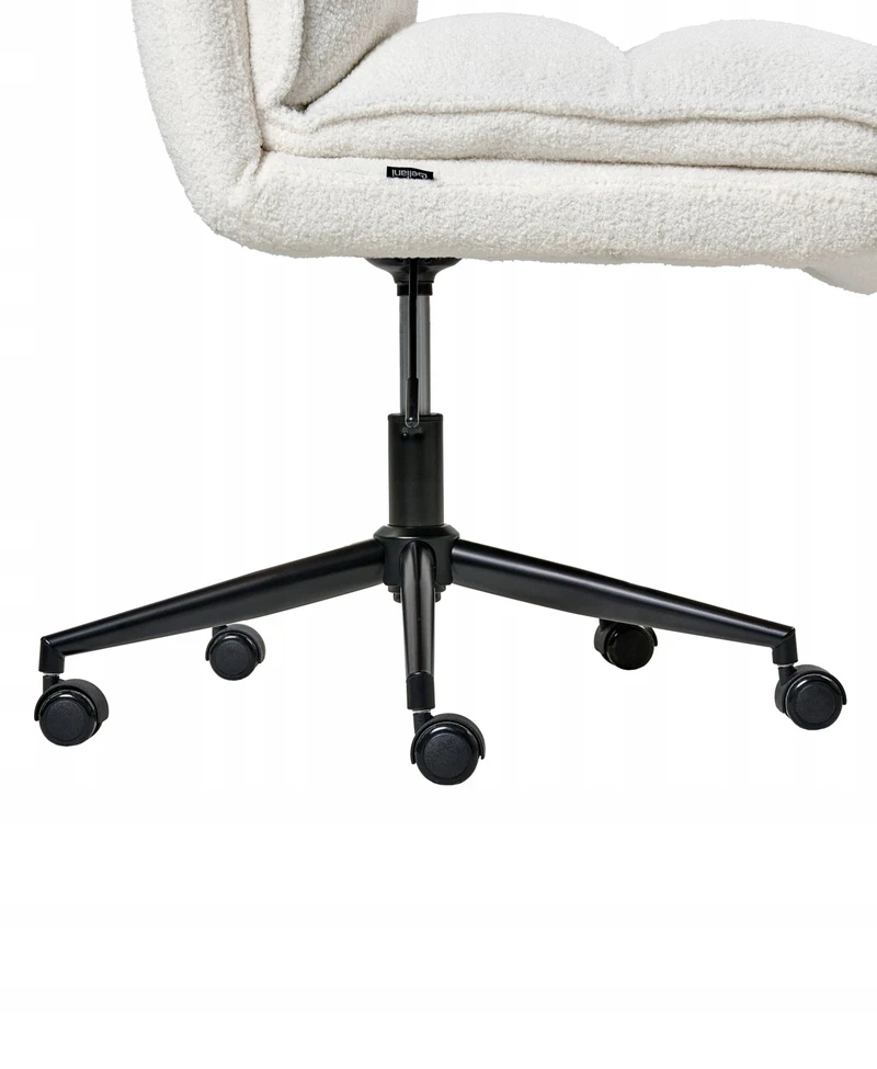 Beliani Biuro kėdė ADDISON Boucle balta