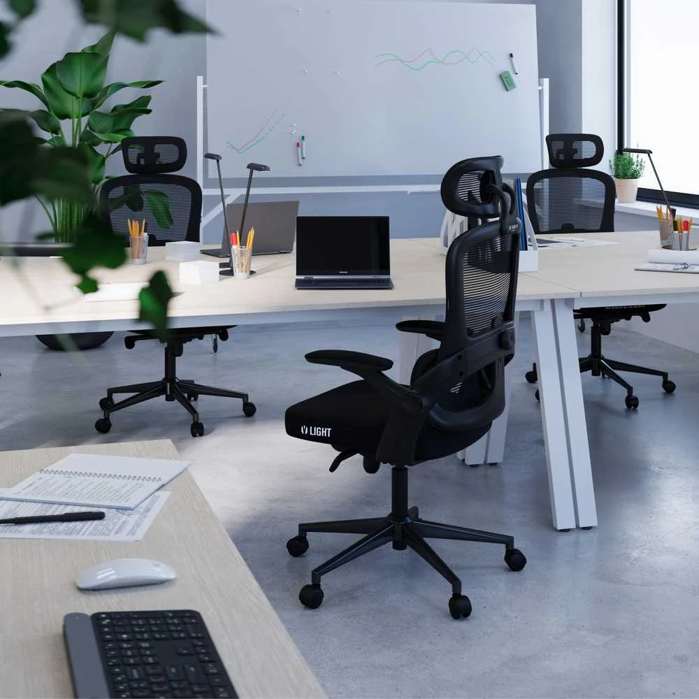 Diablo Chairs Diablo V-Light Shadow Juodas ergonominė kėdė