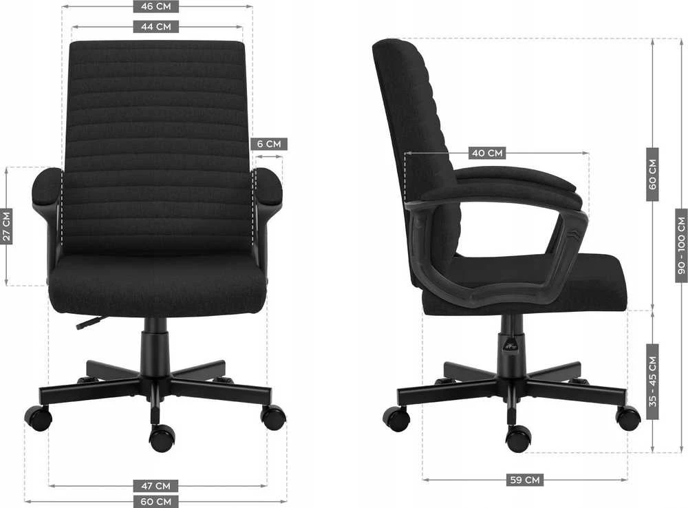 "Mark Adler Boss 2.5" juoda biuro kėdė