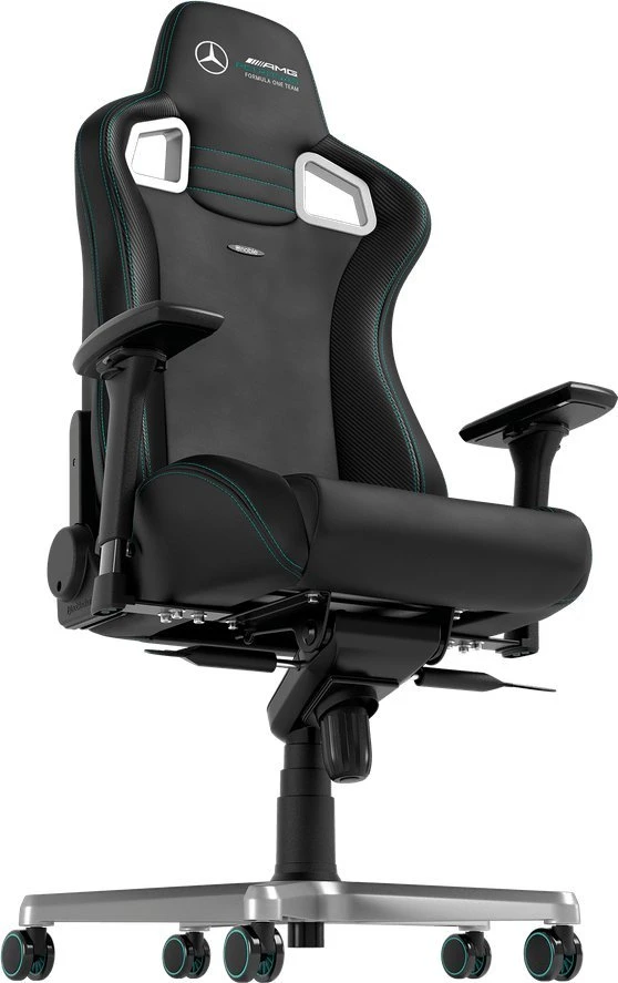 Žaidimų kėdė Noblechairs EPIC Mercedes-AMG Petronas Formula One Team - 2021 Edition Vinilo/PU hibridinės odos žaidimų kėdė