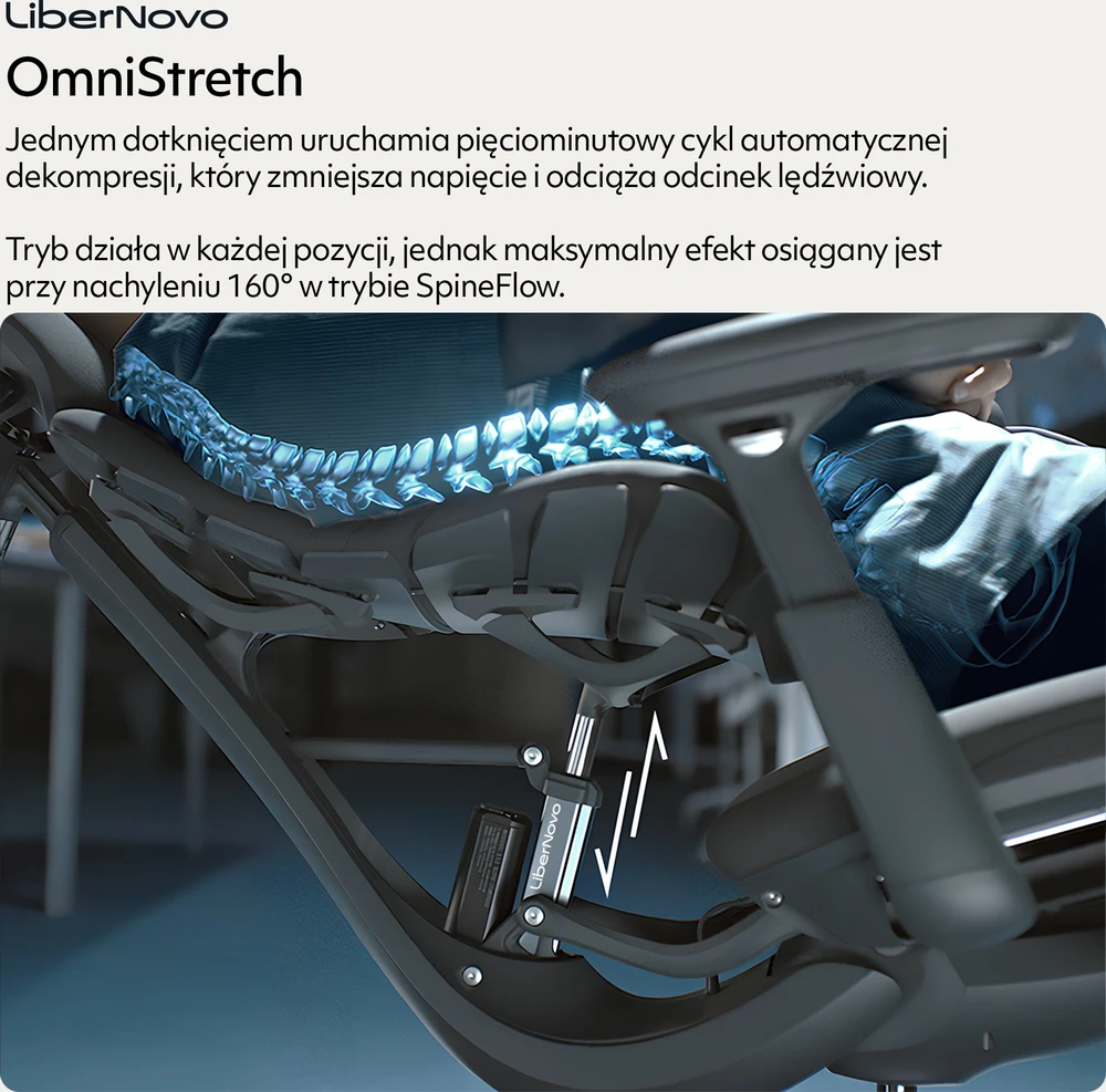 LiberNovo Omni 45 cm Ergonomic Chair (Juodas)