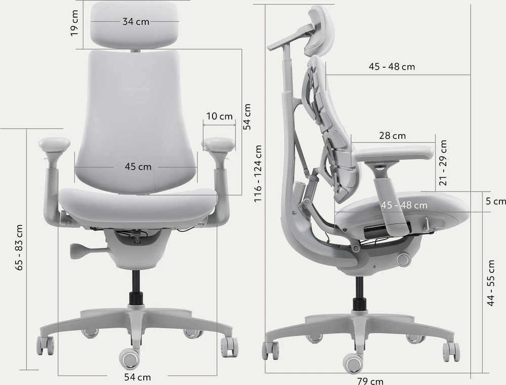 Biuro kėdė LiberNovo Omni Dynamic Szare