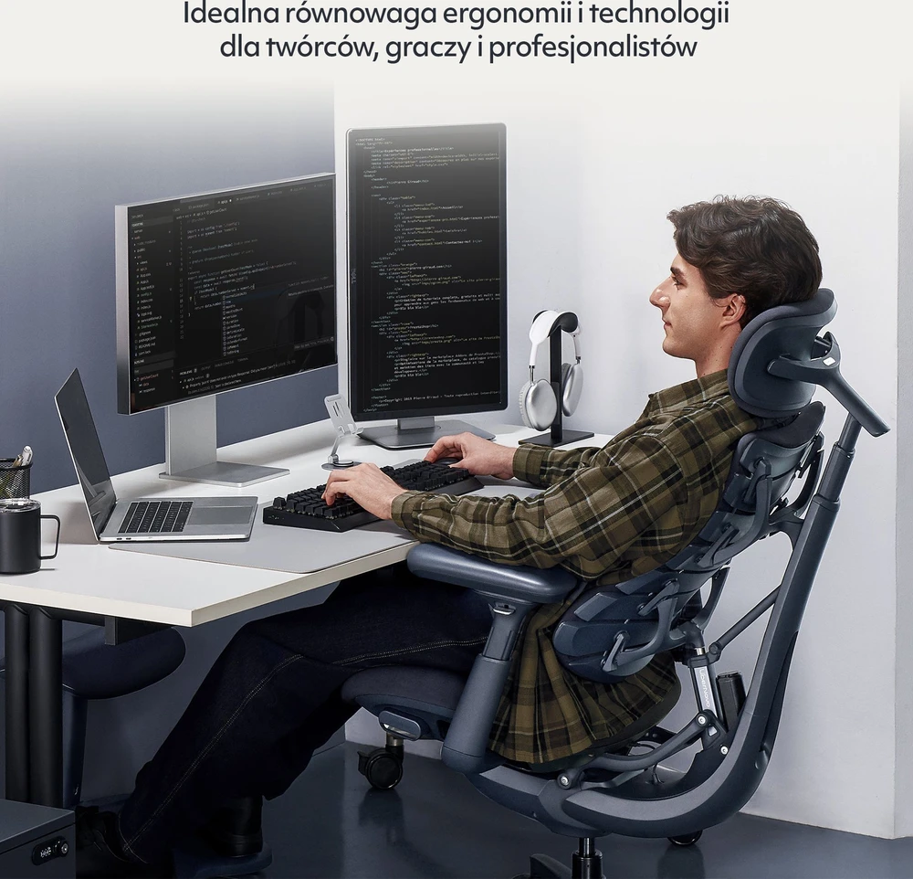 LiberNovo Omni 45 cm Ergonomic Chair (Juodas)