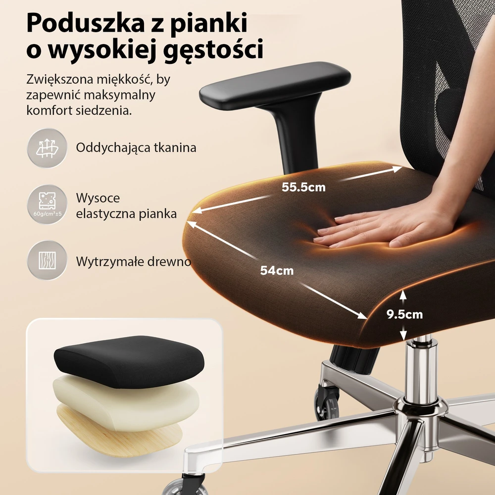 Biuro kėdė SENSE7 Kano Juoda