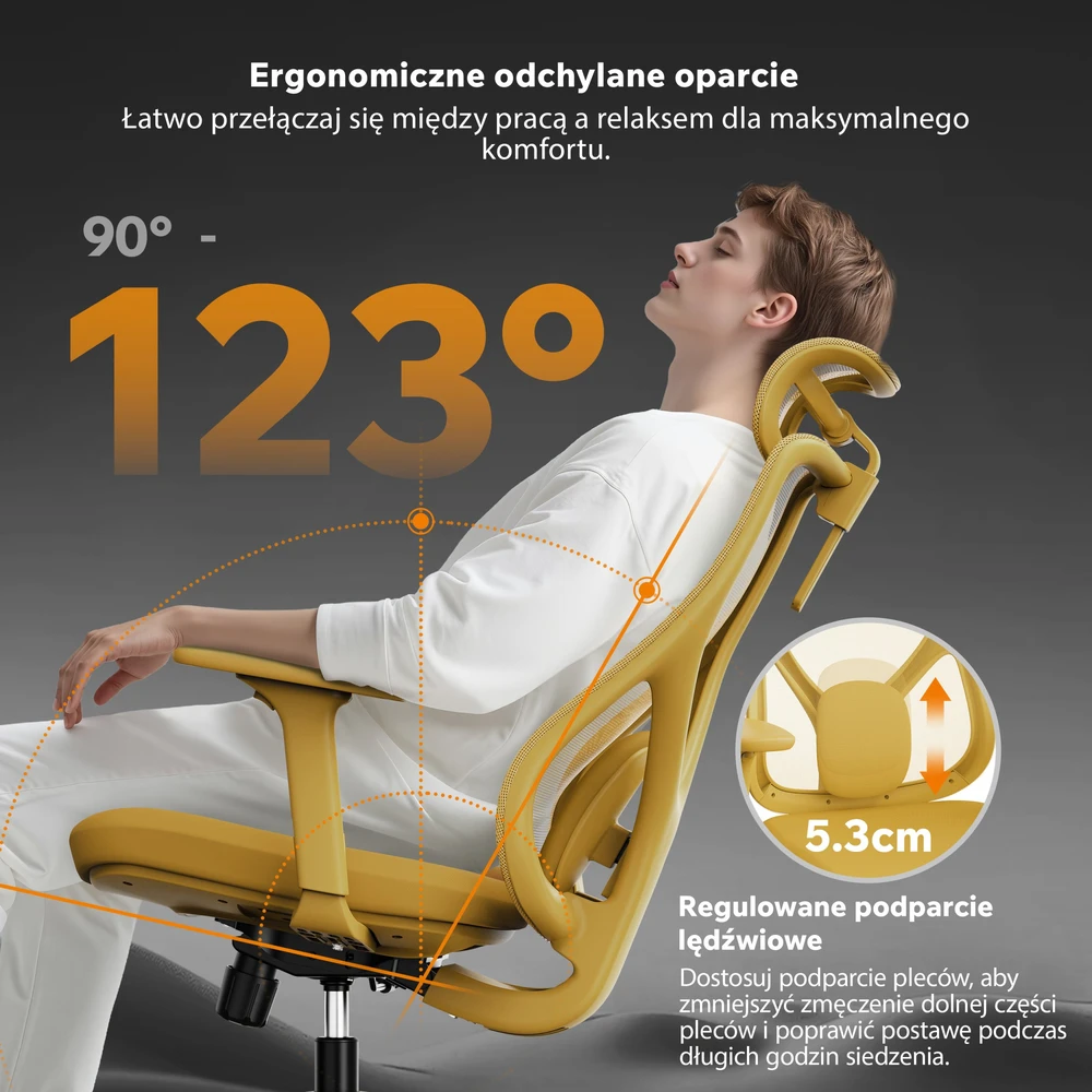 Biuro kėdė SENSE7 Moyo Geltona