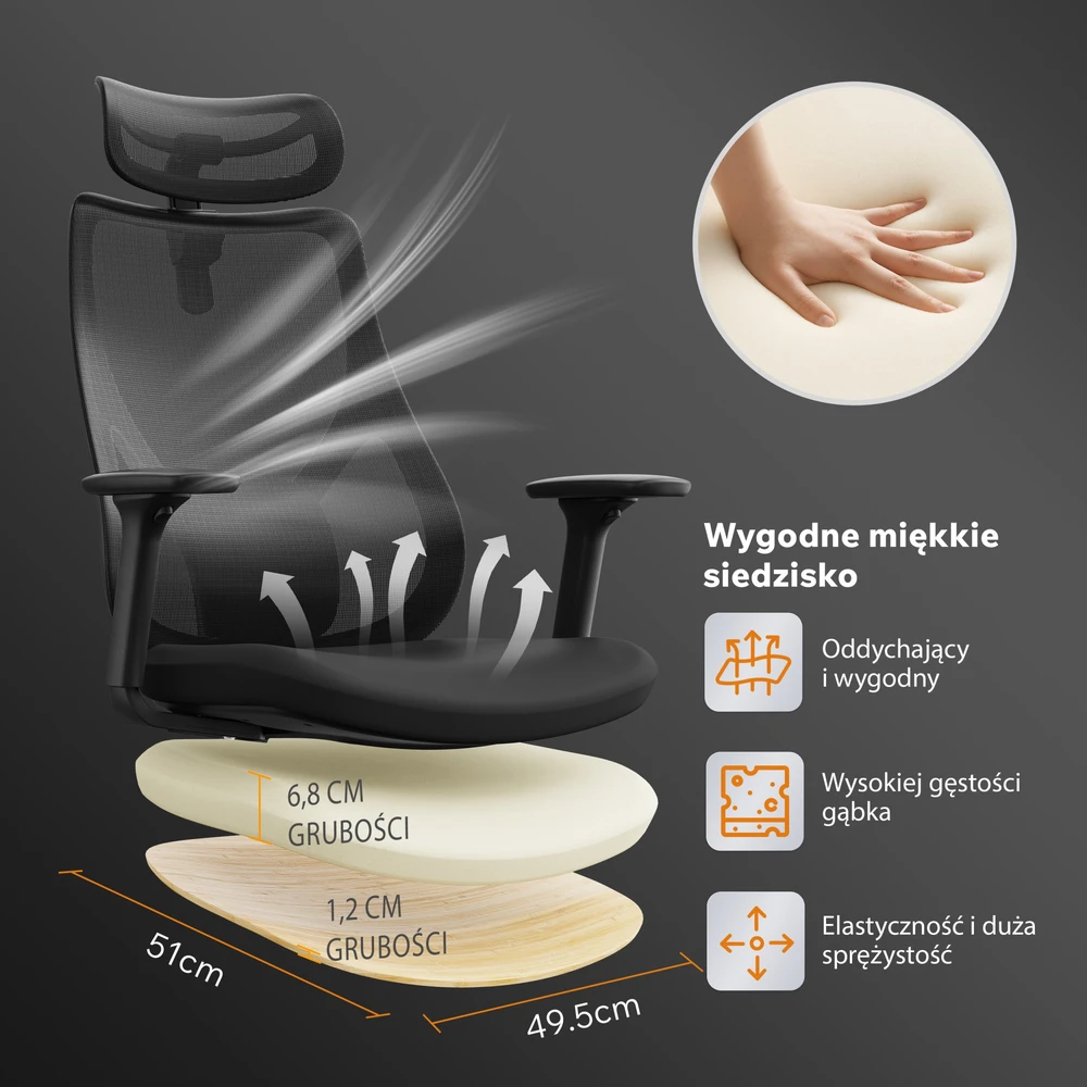 Biuro kėdė SENSE7 Moyo Juoda