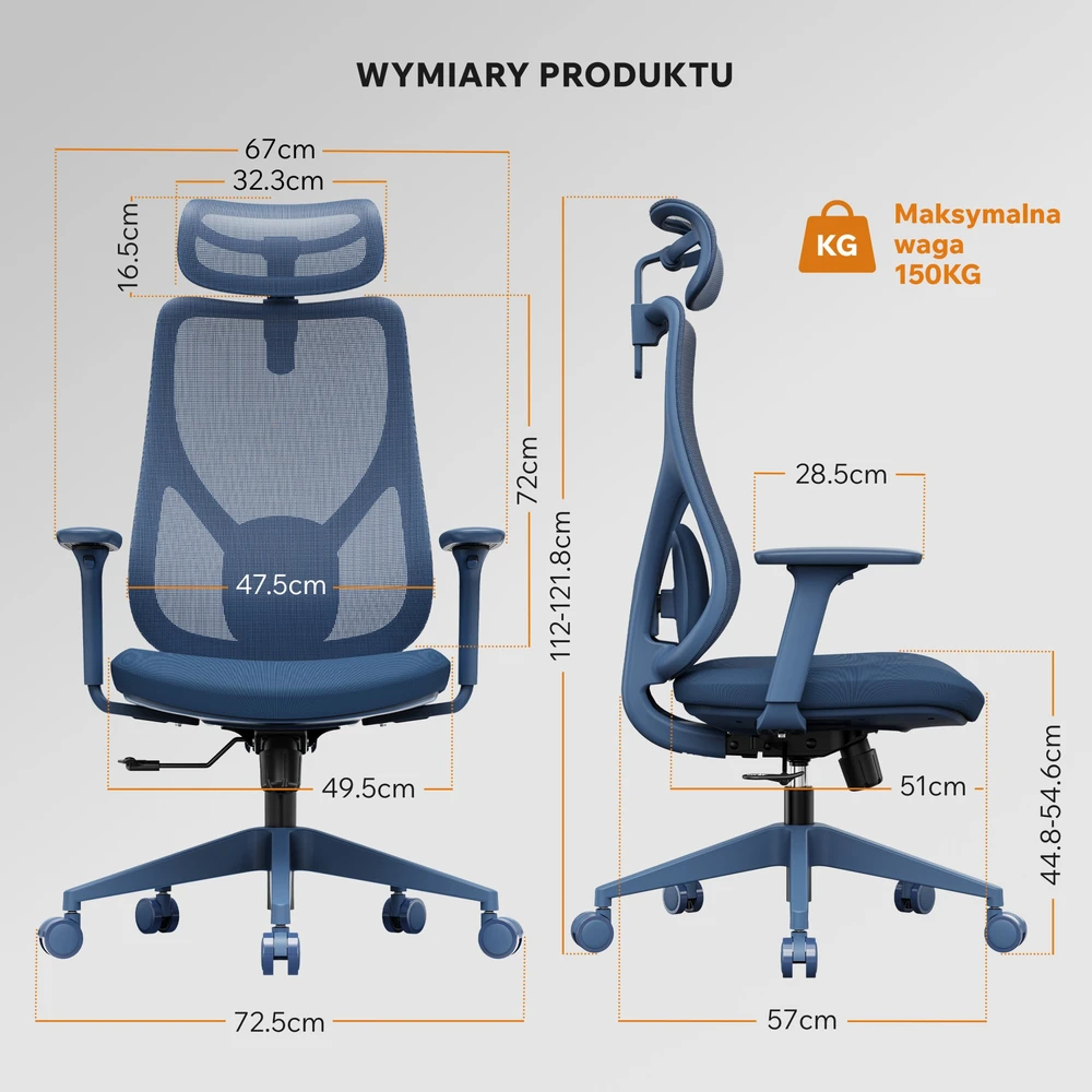 Biuro kėdė SENSE7 Moyo Mėlyna