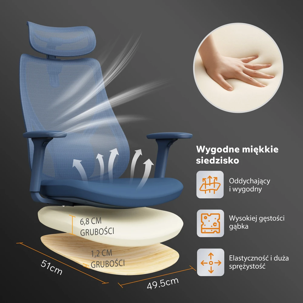 Biuro kėdė SENSE7 Moyo Mėlyna