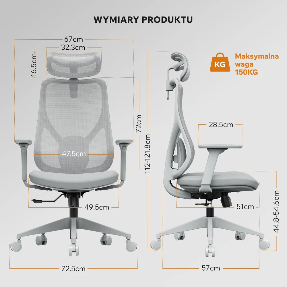Biuro kėdė SENSE7 Moyo Szare