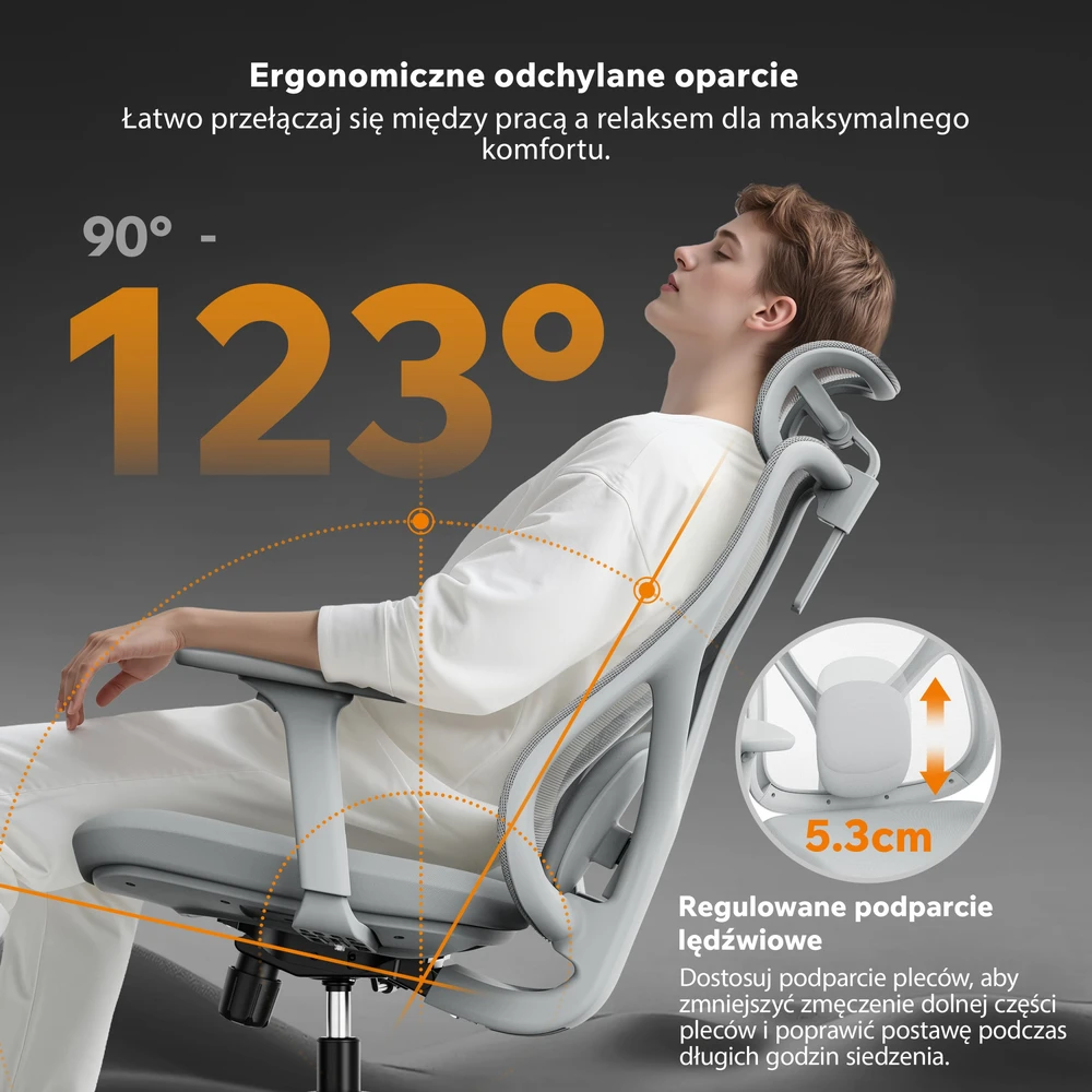 Biuro kėdė SENSE7 Moyo Szare
