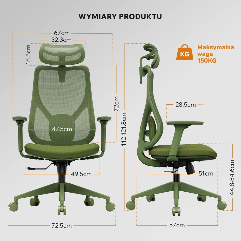 Biuro kėdė SENSE7 Moyo žalia