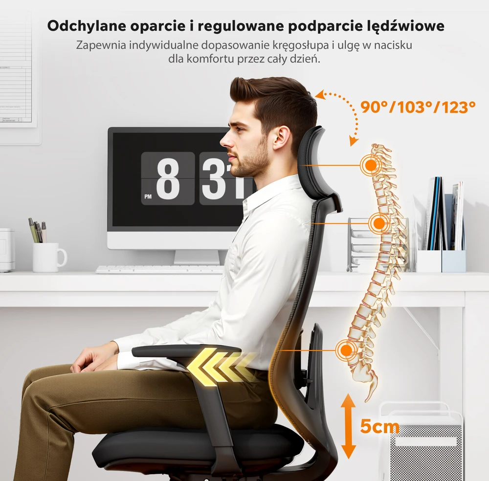 Biuro kėdė SENSE7 Nakai Juoda