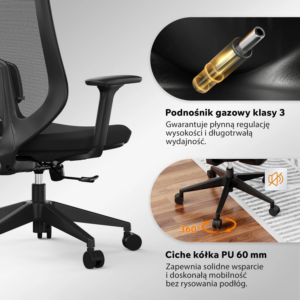 Biuro kėdė SENSE7 Nakai Juoda