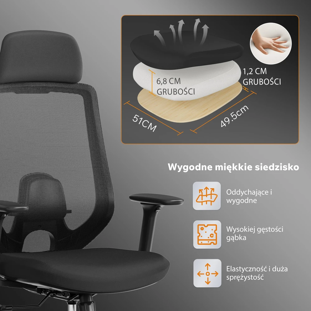 Biuro kėdė SENSE7 Nakai Juoda