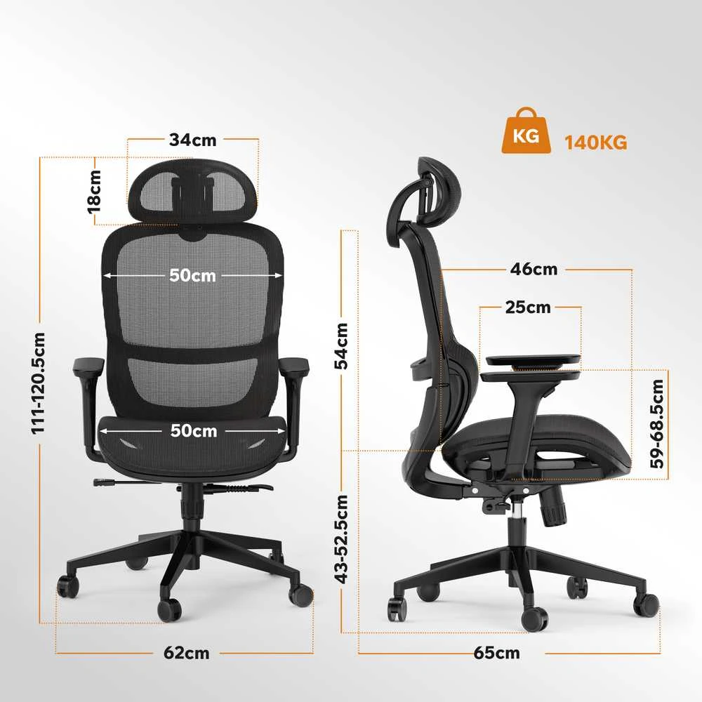 Biuro kėdė Sense7 Neyo, Juoda