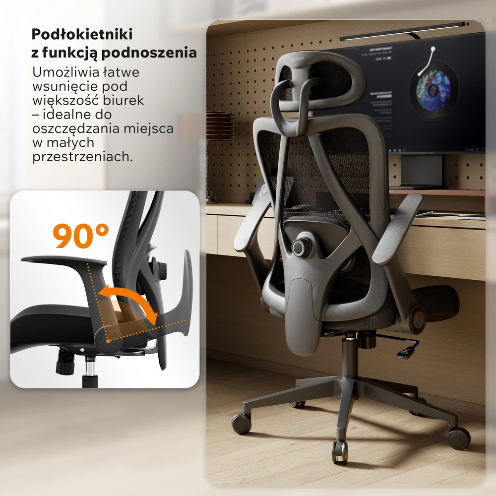 Biuro kėdė Sense7 Noxo, Juodos spalvos