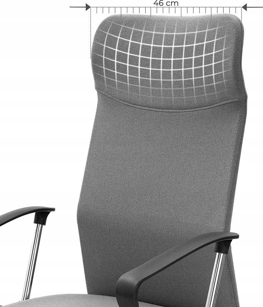 SONGMICS ergonominė biuro kėdė, reguliuojamo aukščio, iki 120 kg, OBN034G01